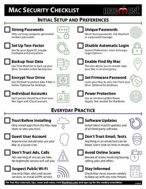 Mac Security Checklist