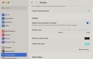 How to change the size and color of the Mac pointer